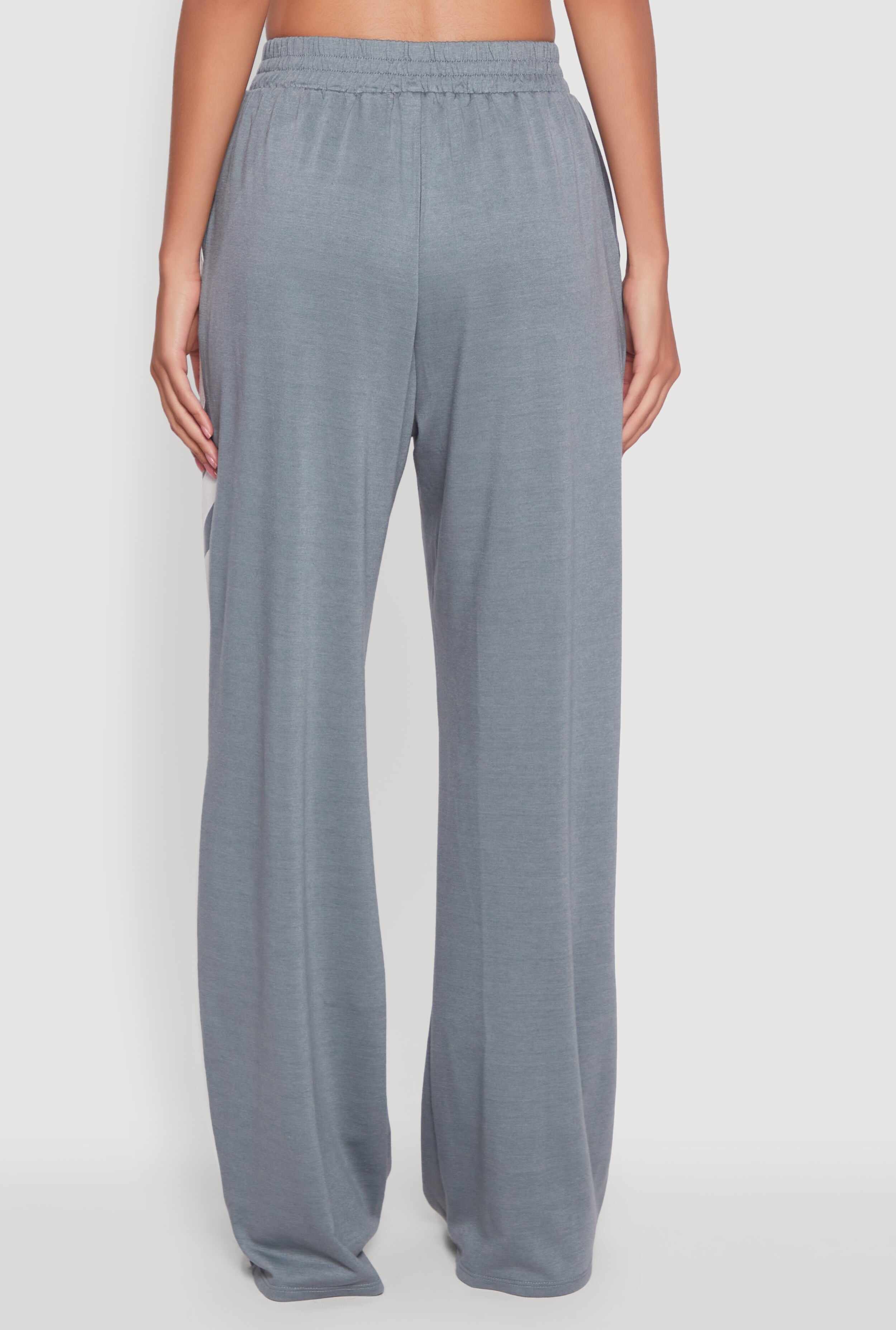Color Block Wide Leg Sweatpants