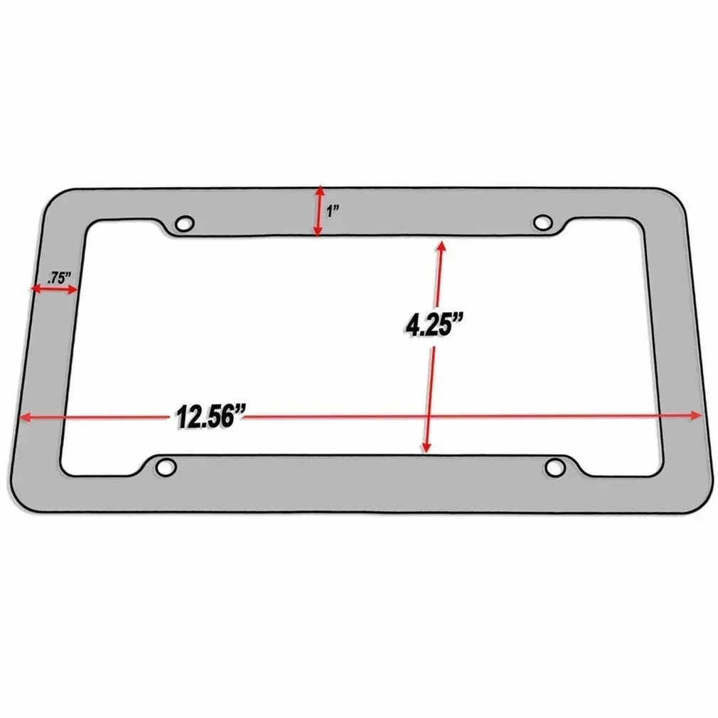 Carbon Fiber License Plate Frame + 4 Valve Stem Caps