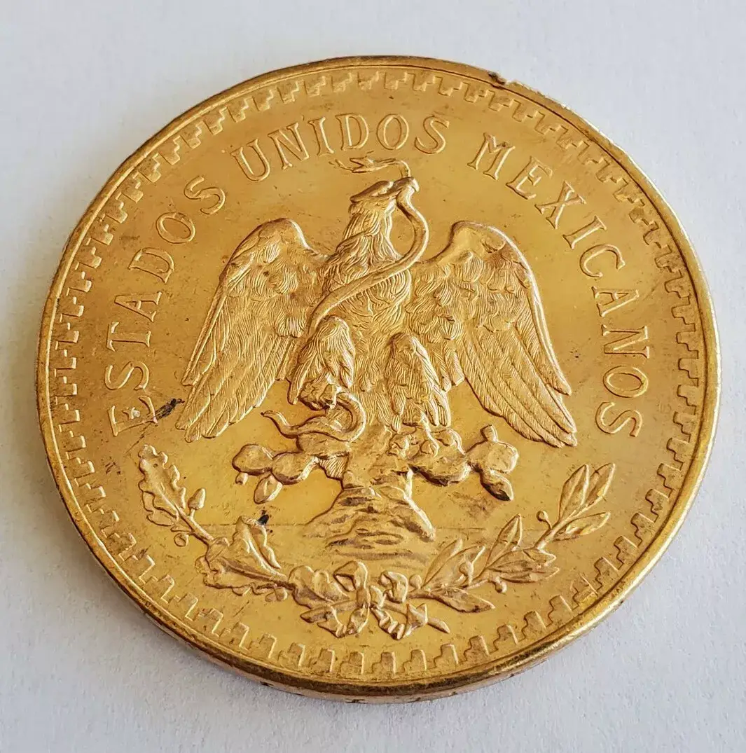 1821 & 1947 Mexican 50 Pesos Gold Coins. 37.5 Gram