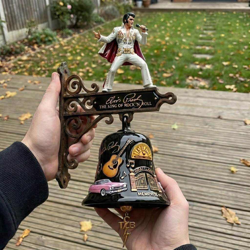 🎸 Elvis Presley – The King of Rock ‘n’ Roll Collector’s Wall Bell