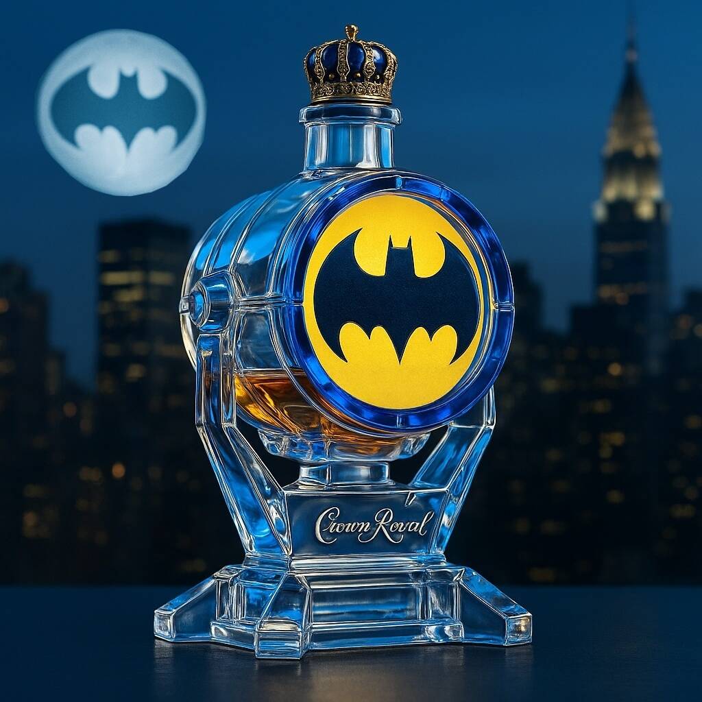 The Bat-Signal Whiskey Bottle