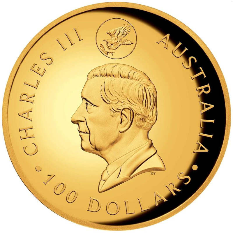 1 oz Australian Wedge-tailed Eagle High Relief Gold Coin