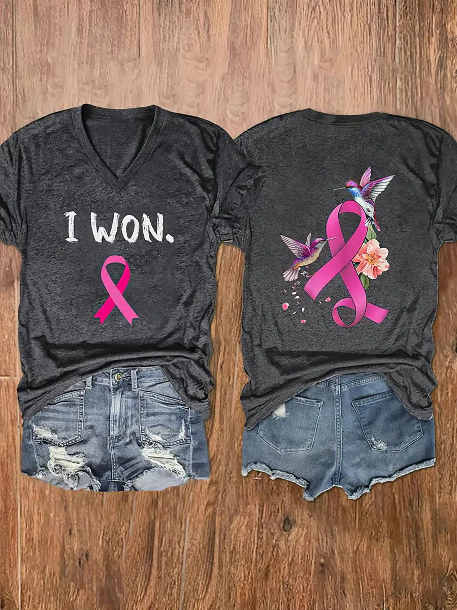 I won a breast cancer memorial t-shirt