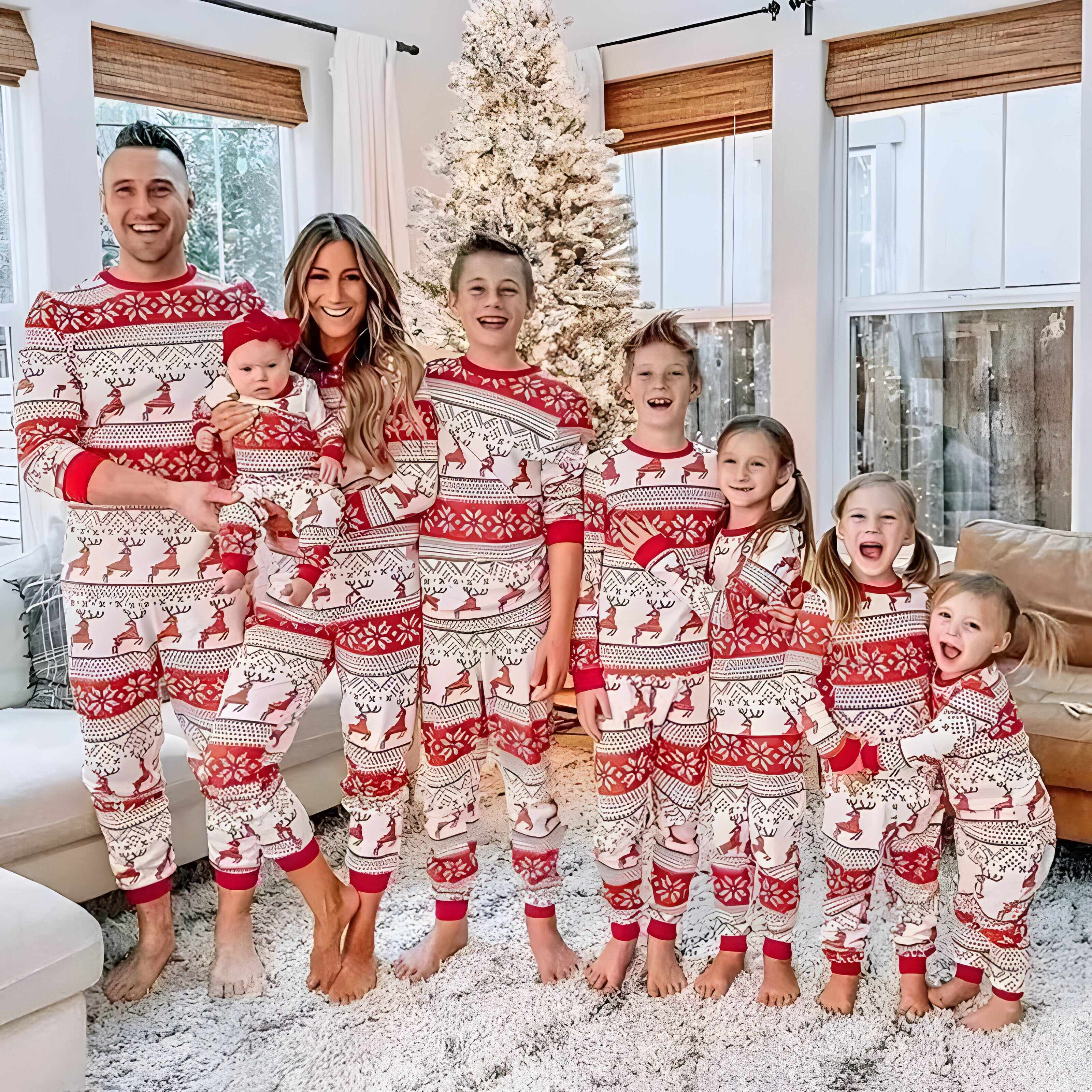 Kids Long Sleeve Matching Family Christmas Pajamas