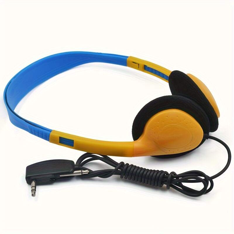 Tangle-Free Wired Headphones with 3.5mm Jack - VBVC, Volume Control, Ideal for Online Classes & Aviation Enthusiasts