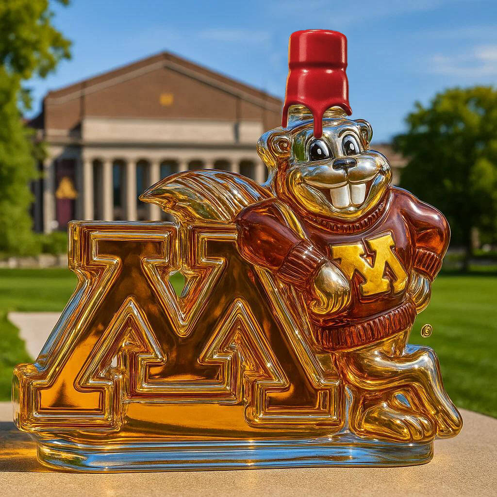 University of Minnesota Golden Gophers Whisky Bottle