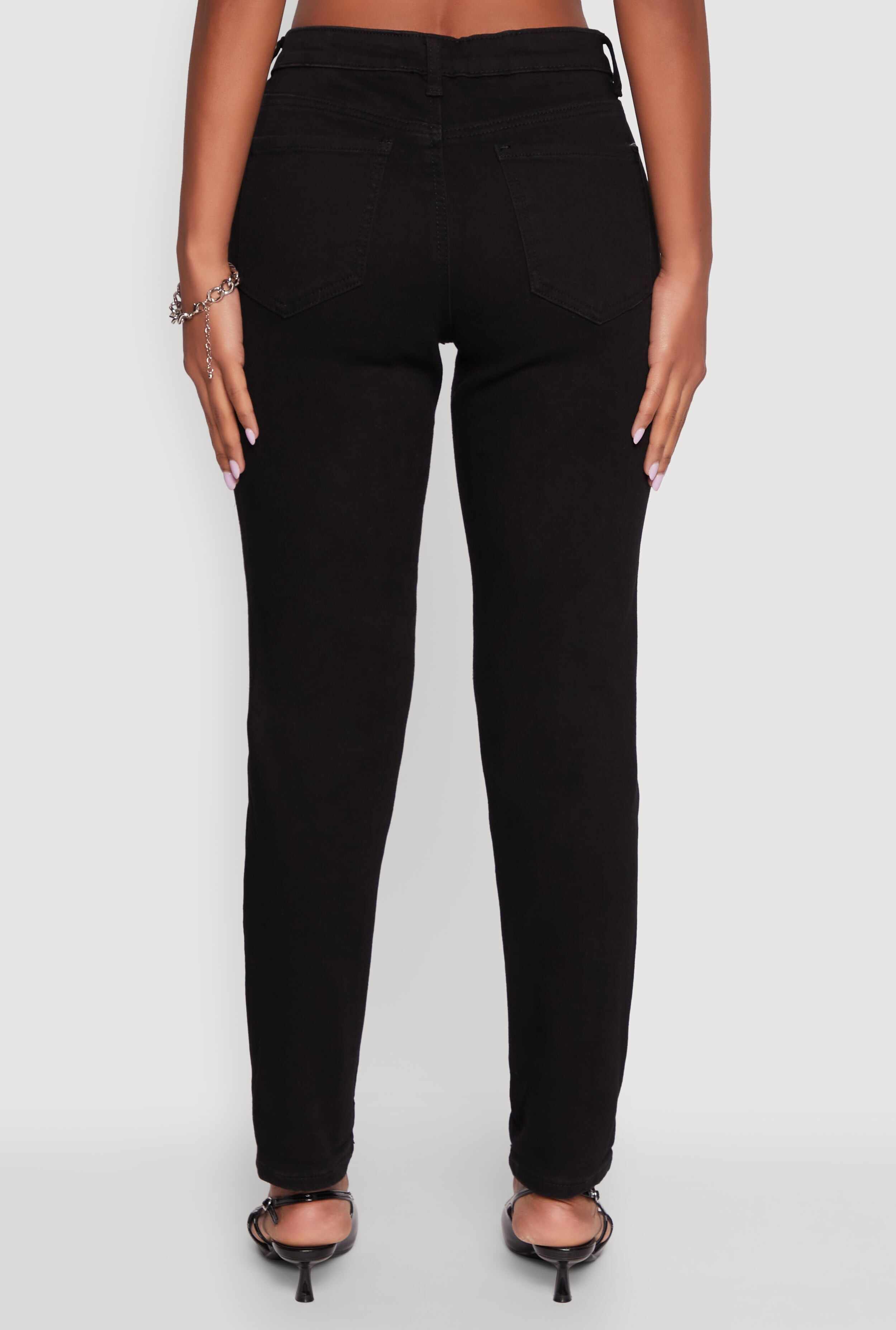 WAX Distressed Stretch Slim Leg Jeans