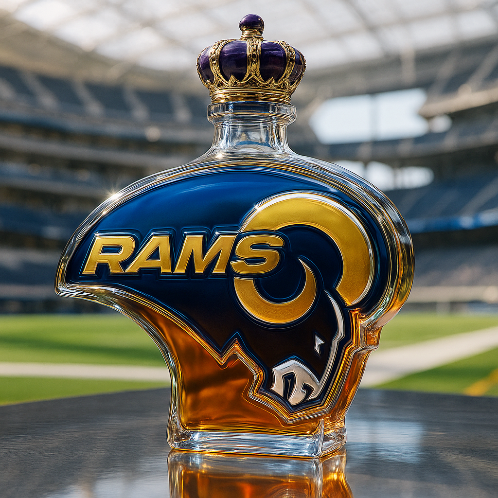 Los Angeles Rams Whiskey Bottle