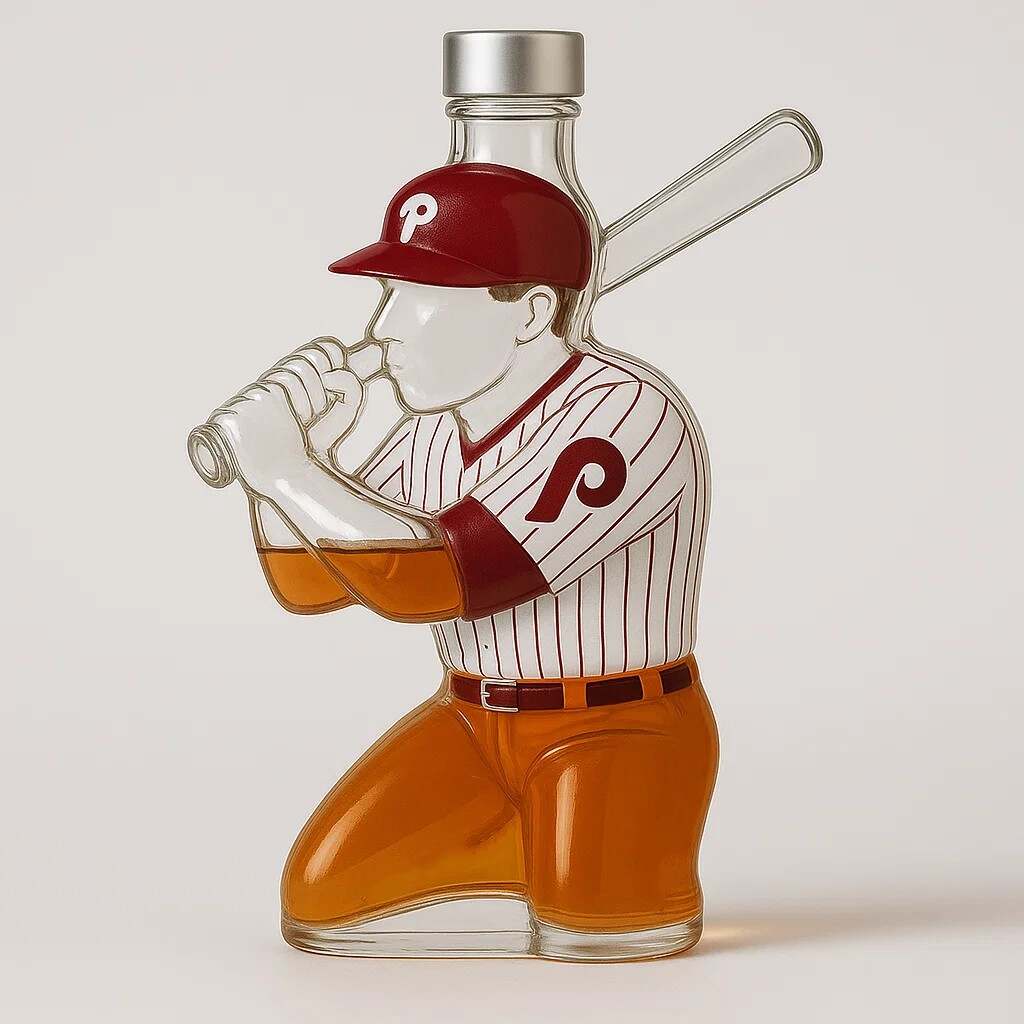 ⚾Baseball team whiskey bottle