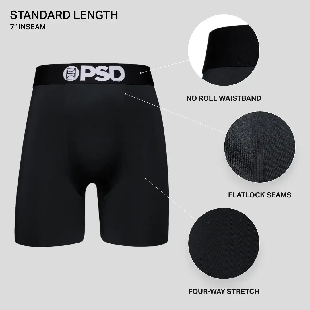 Mens Mystery Boxer Brief 10-Pack Bundle - Standard Length 7 Inch Inseam, Soft, Stretchy, and Breathable Poly Blend Fabric