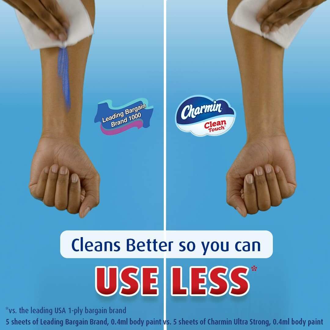 Charmin Ultra Strong Clean Touch Toilet Paper, 18 Family Mega Rolls = 90 Regular Rolls