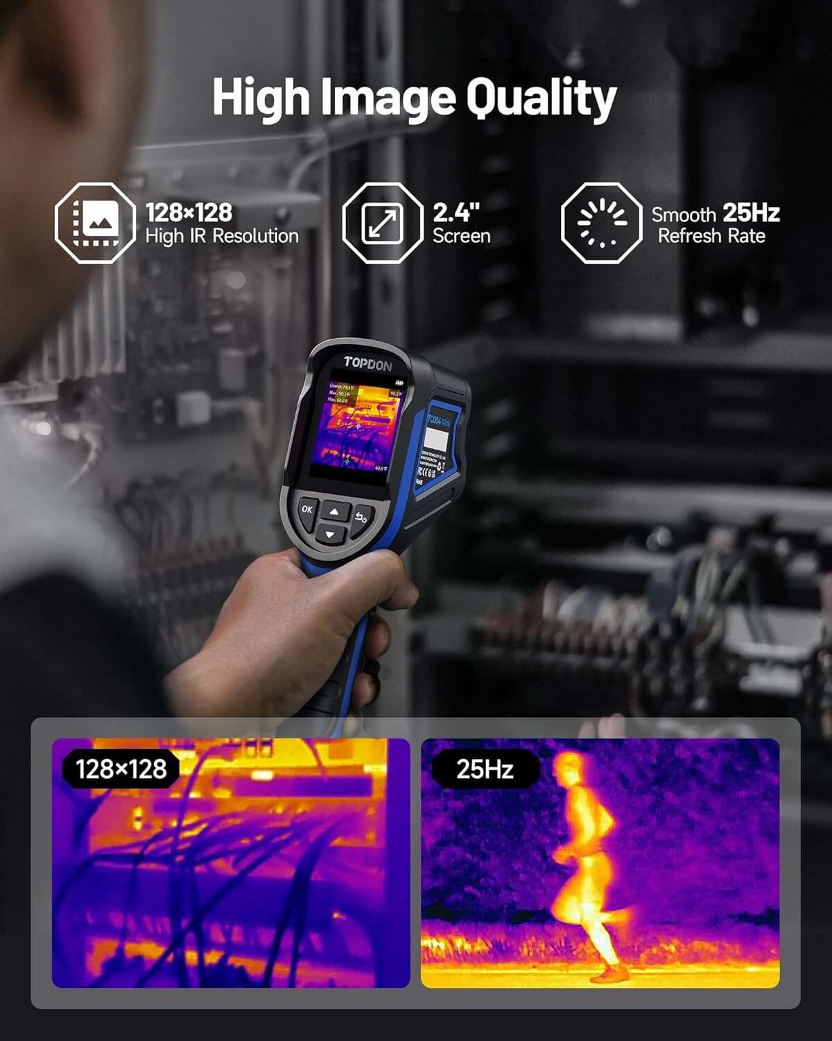 Compact Thermal Camera for Home Electrical HVAC Vehicle Inspection