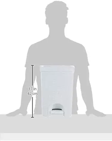 Elegance Dustbin, Dove Grey, 31 x 27.5 x 39 cm