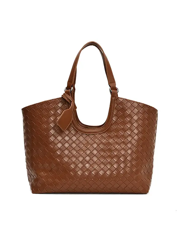 Intrecciato Woven Leather Tote Bag