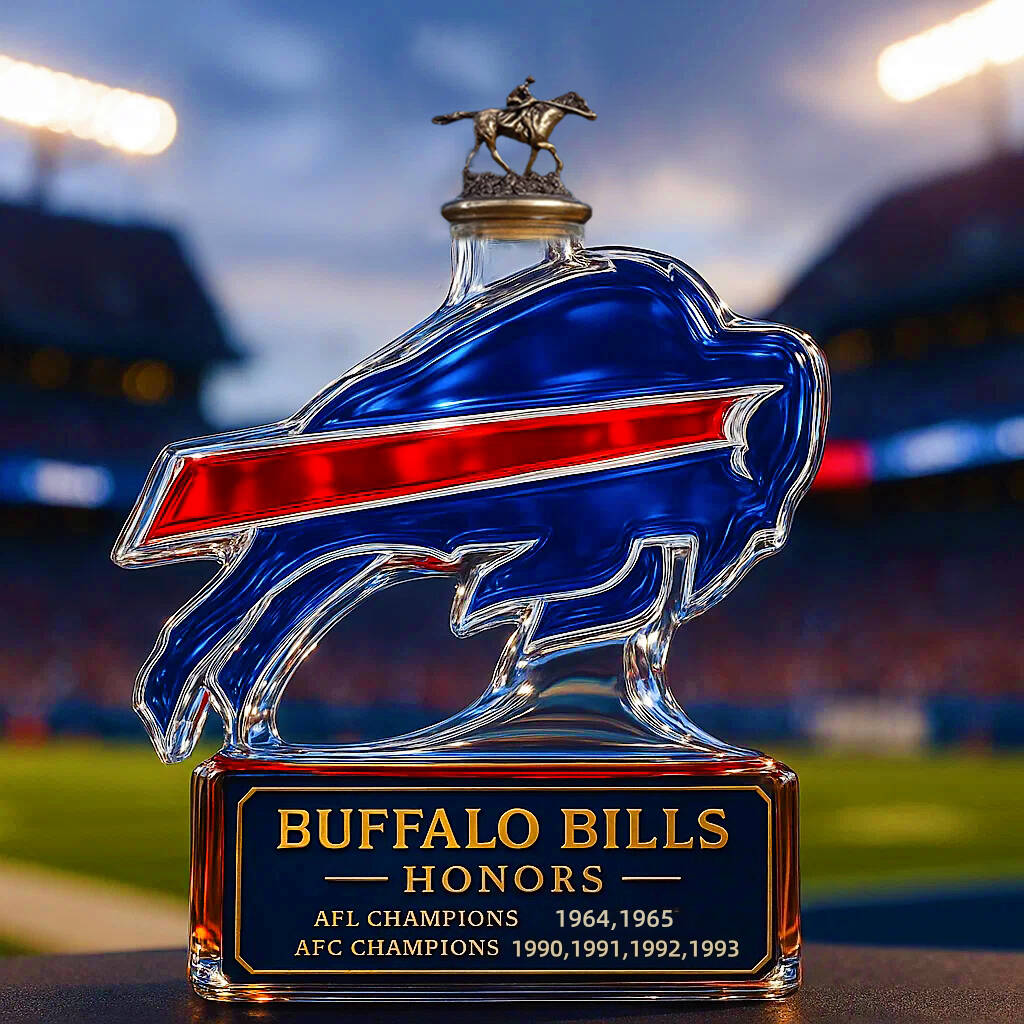 Buffalo Bills Championship Limited Edition Whiskey Bottle