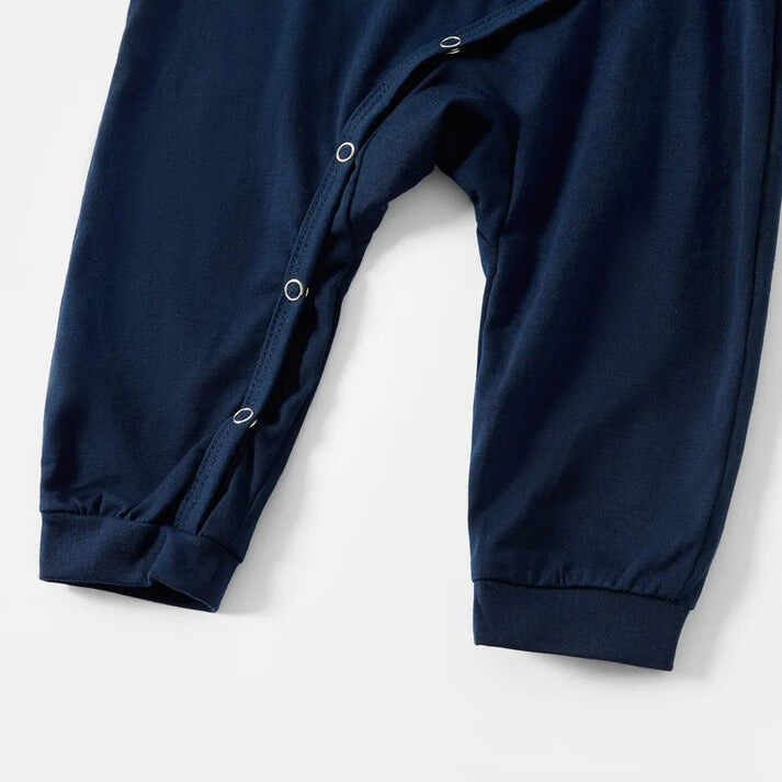 Santa Claus Print Blue Family Christmas Matching Pajamas