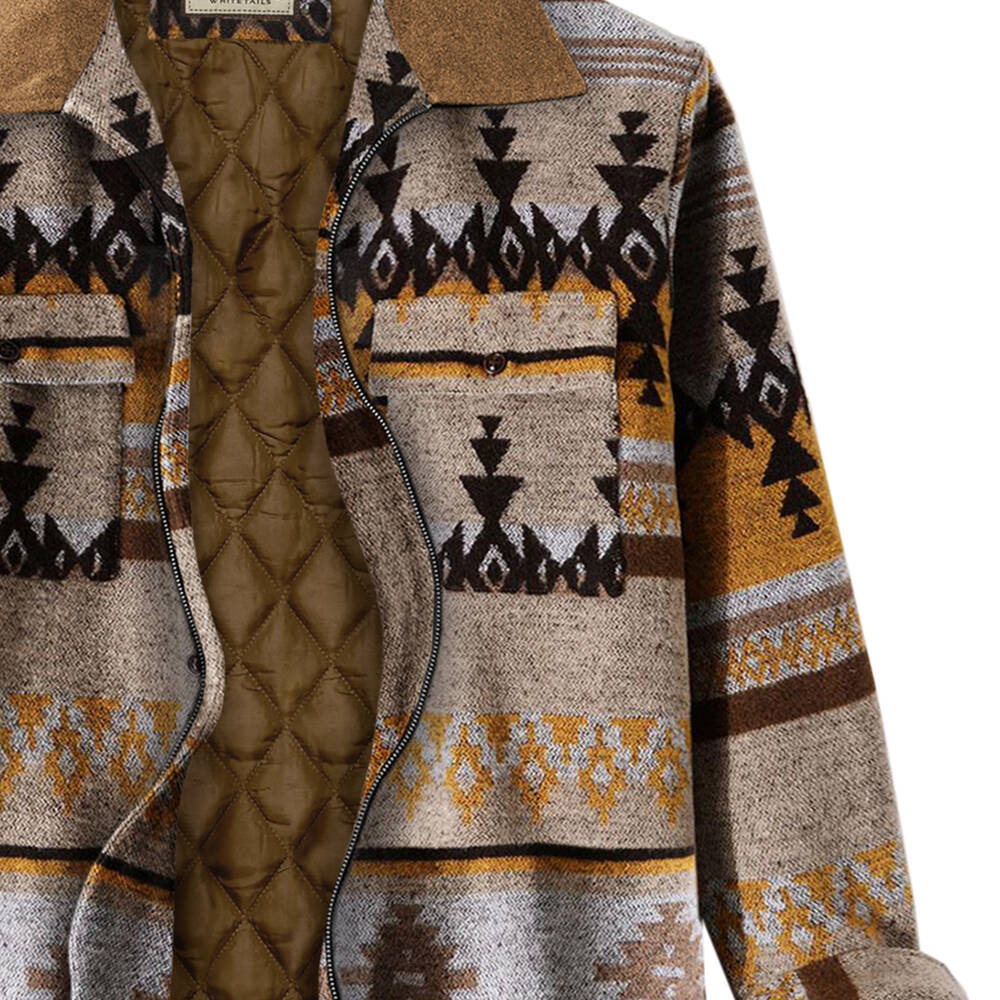 Men's Autumn & Winter Outdoor Casual Folk Style Geometric Pattern Jacket