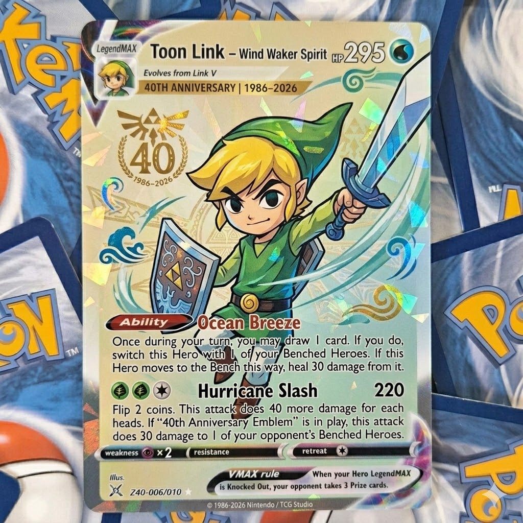 The Legend of Zelda 40th Anniversary TCG Cards