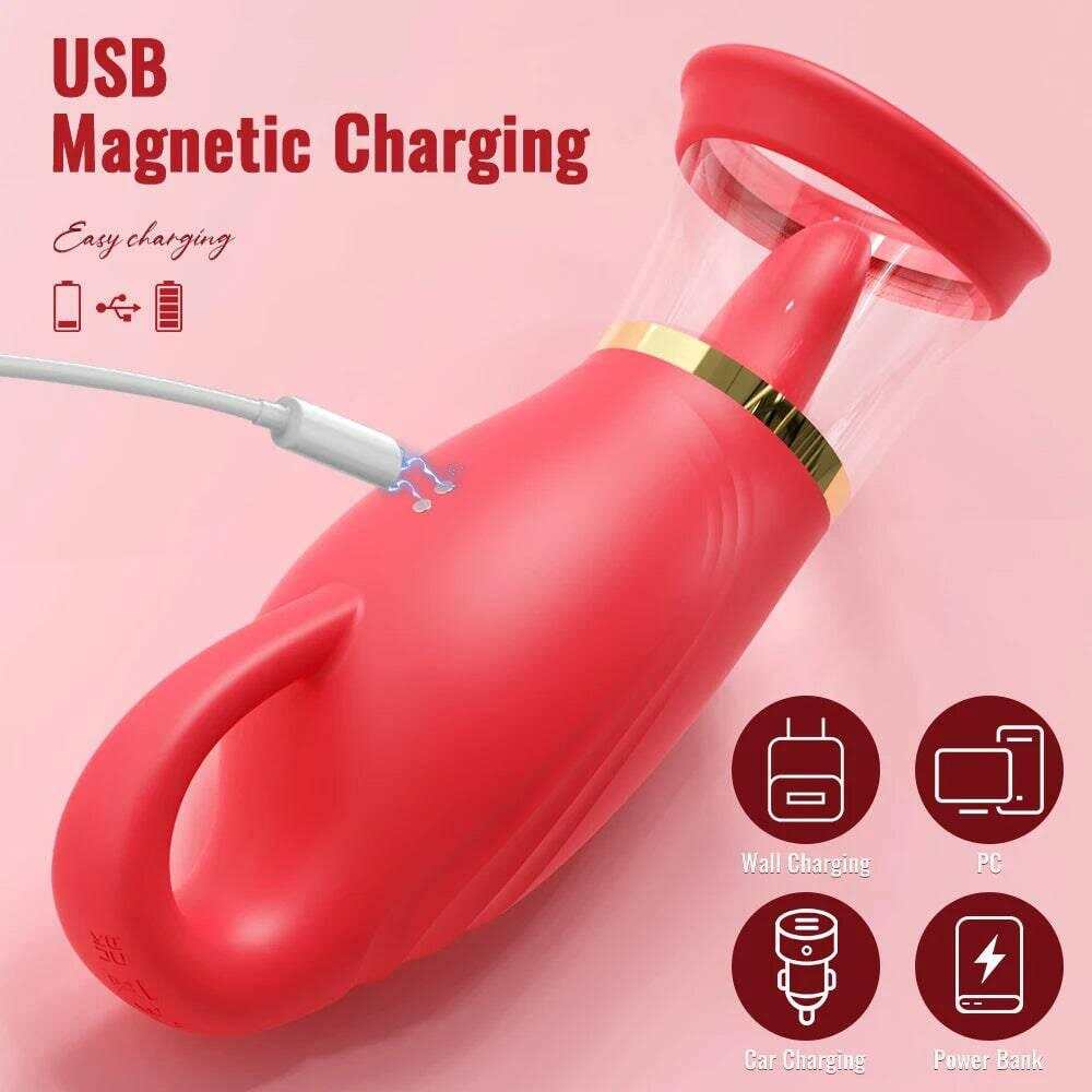 Tongue Sucking Licking Vibrator – Clitoris & Nipple Stimulator
