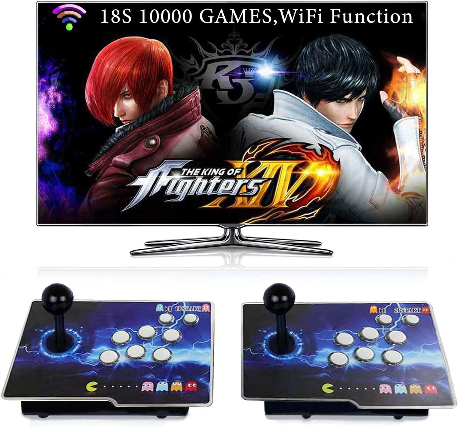 28890 in 1 Arcade Game Console Pandoras Box 60S, Retro Game Machine for PC & Projector & TV, 2-4 Players, 3D Games, Search/Hide/Save/Load/Pause Games, 1280X720, Separate Console