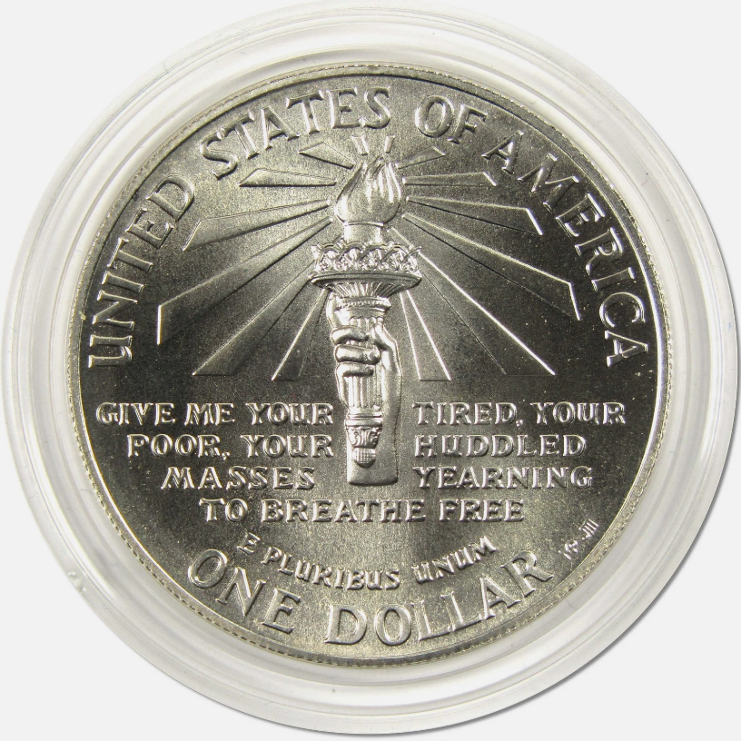 🔥1986 Statue of Liberty 100th Anniversary Silver Coin (P & S) —MS60-63💰Free Shipping
