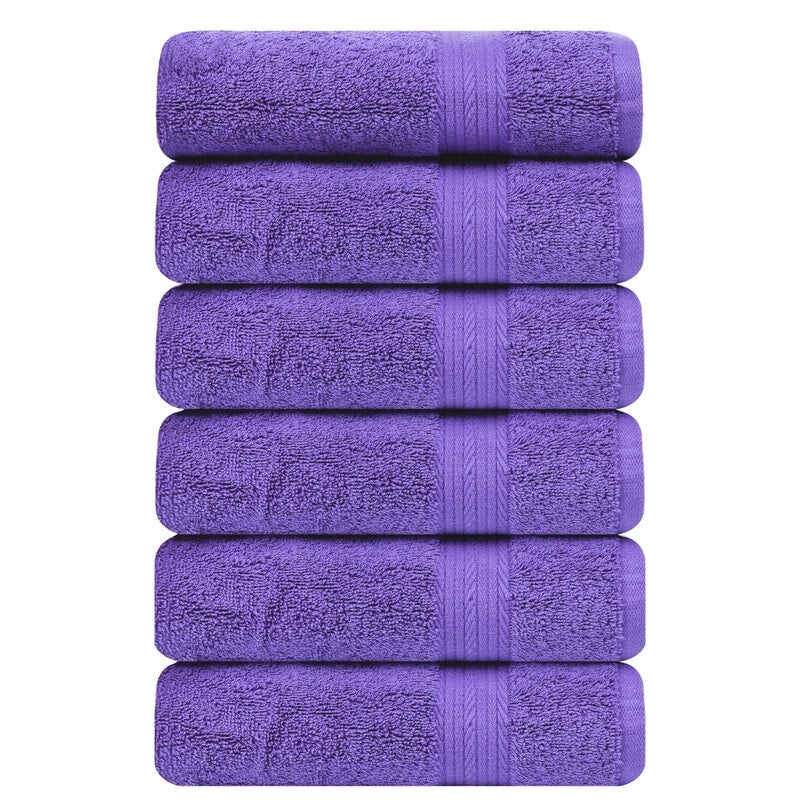 Superior Cotton 600 GSM Hand Towels 18x28 Inch by Ample Decor - 6 Pcs