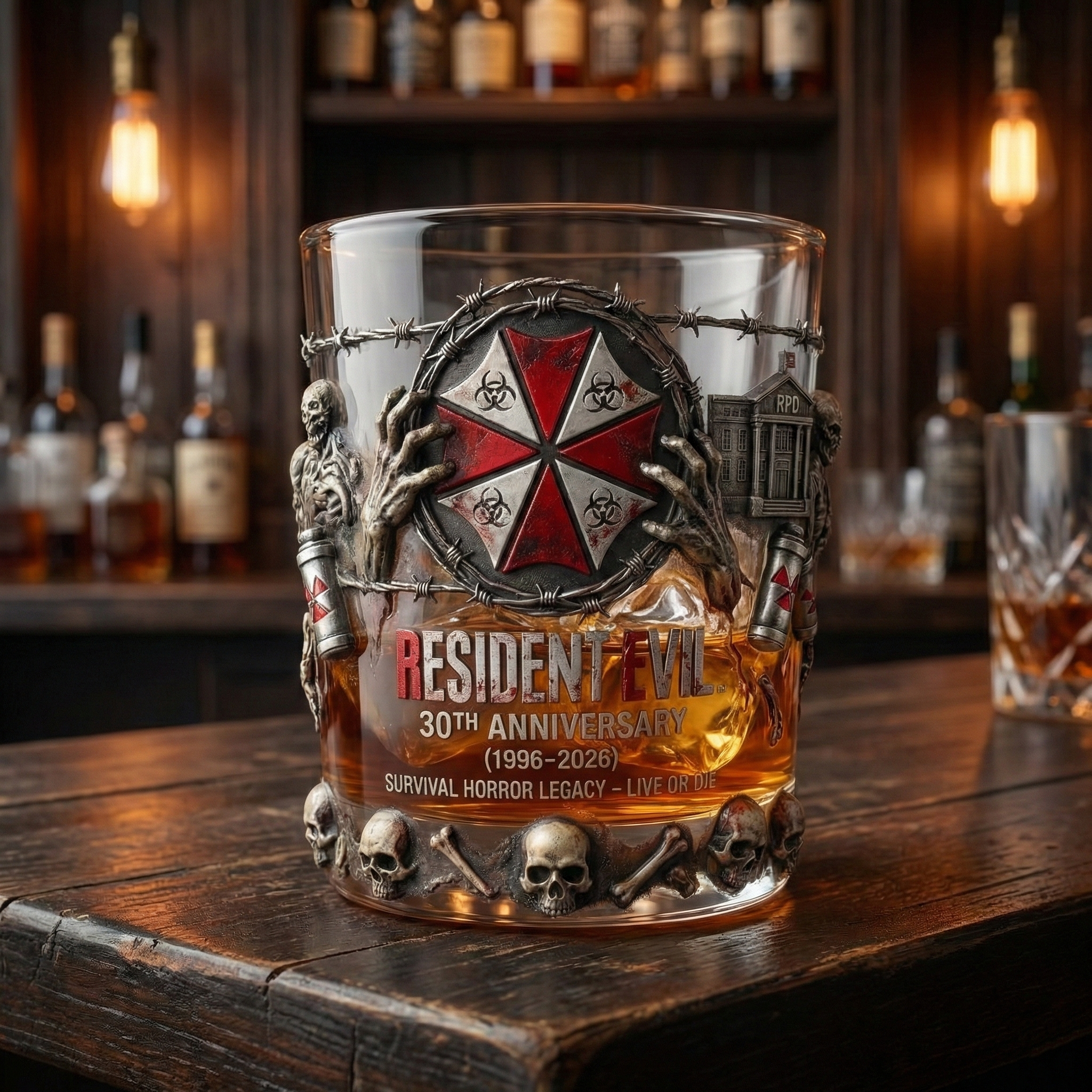 Resident Evil 30th Anniversary Commemorative Whiskey Glass