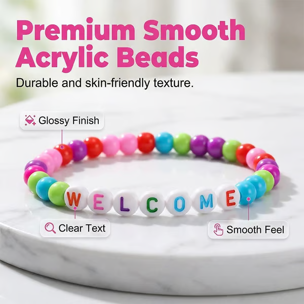 🔥Last Day 69% OFF - ✨🌈Pack of 25 Welcome BeadBracelets - StrengthenClassroom Friendship & SpreadWarm Kindness!