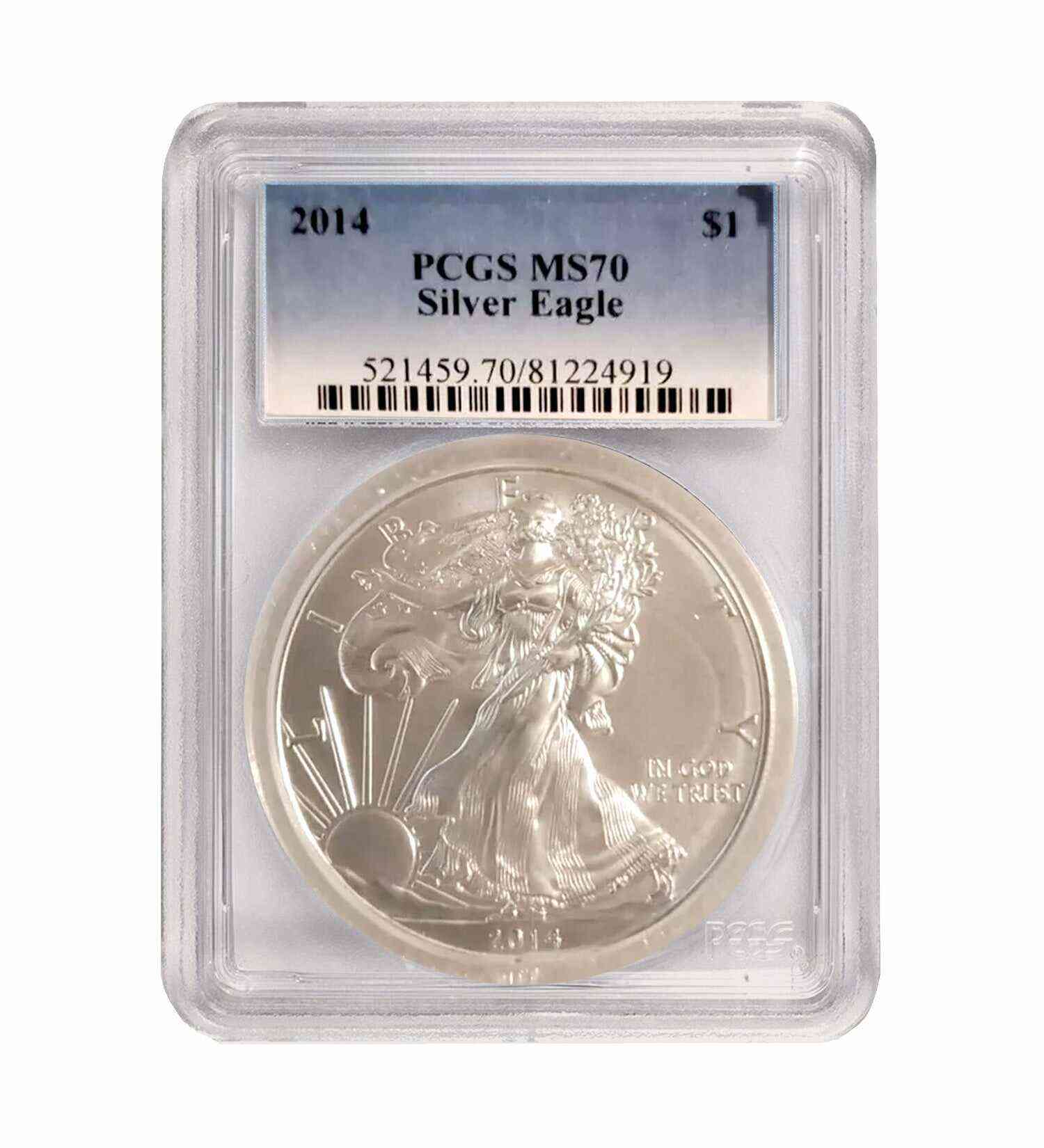 2014 $1 American Silver Eagle MS70 PCGS