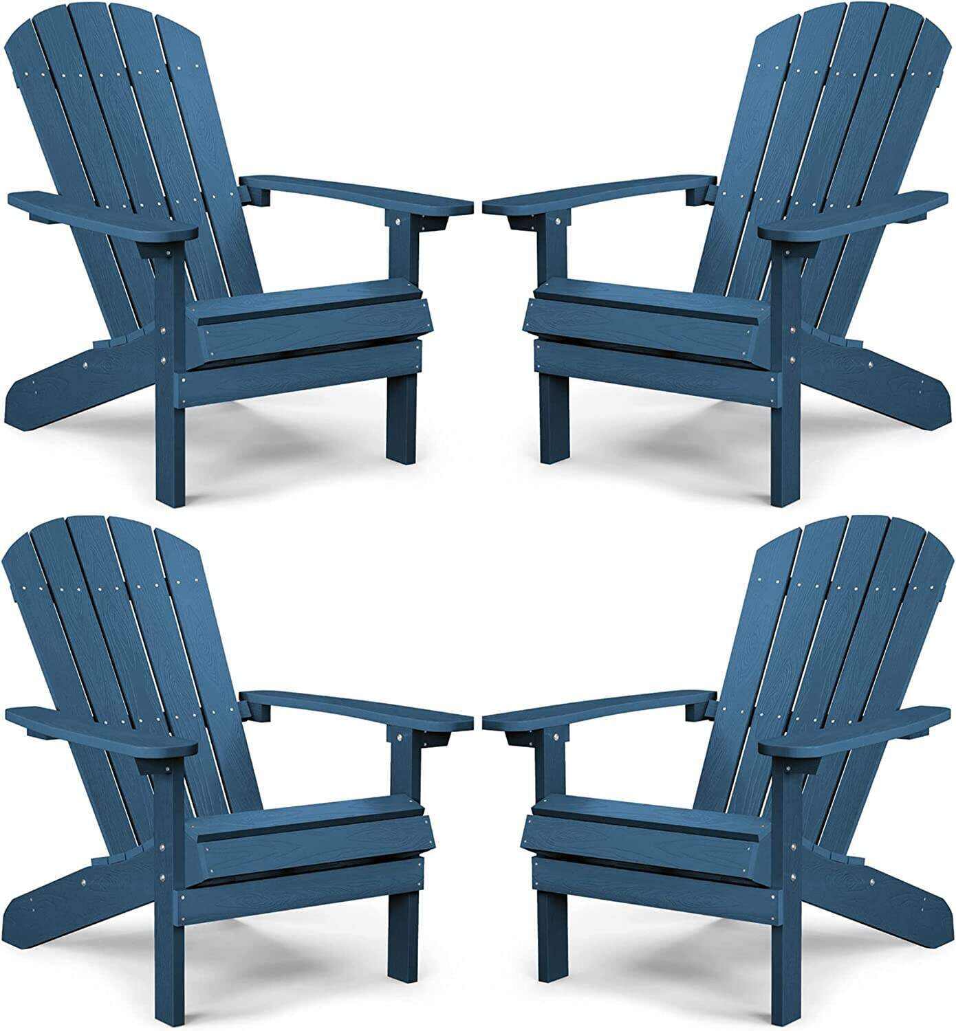 Adirondack Chair ,Patio Chairs 5 Steps Easy Installation,Widely Used in Outdoor, Fire Pit, Deck, Outside, Garden, Campfire Chairs