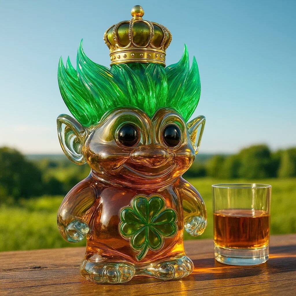 Troll Doll Whiskey bottle