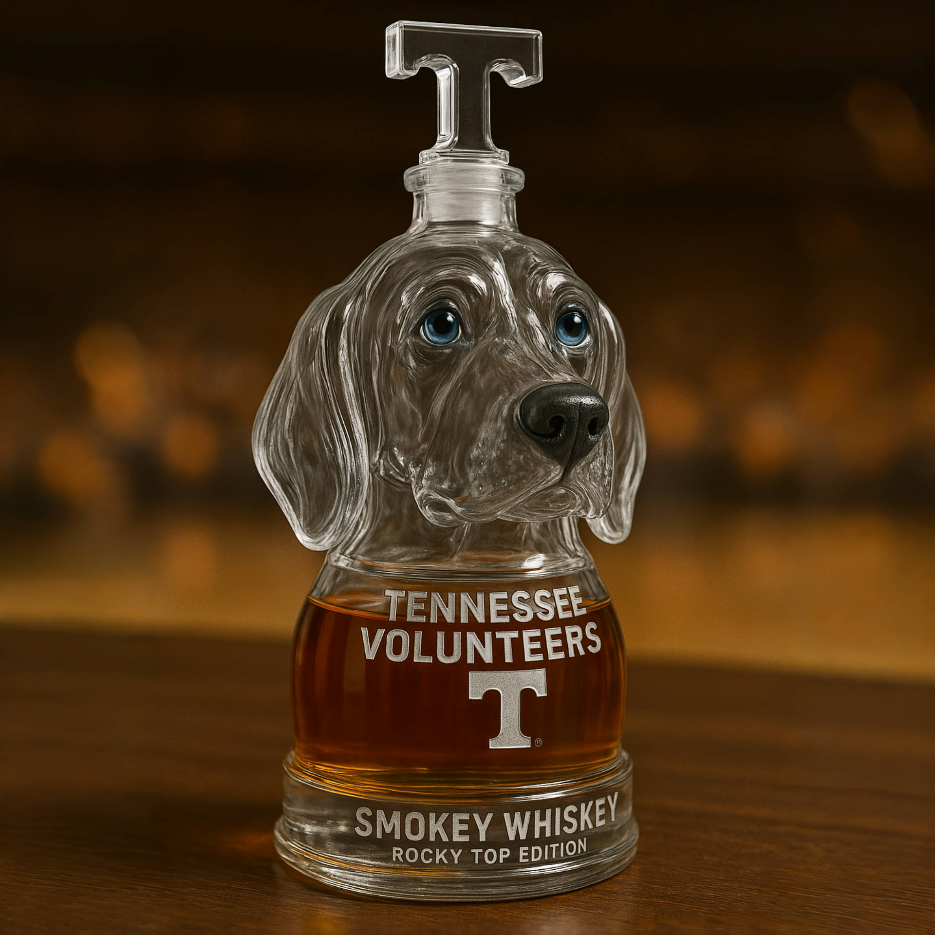 Tennessee Volunteers Smokey Whiskey bottle