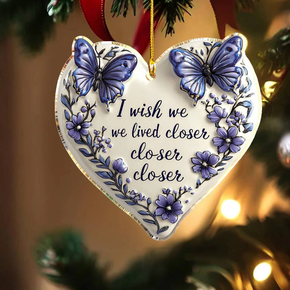 I Miss You Christmas Ornament