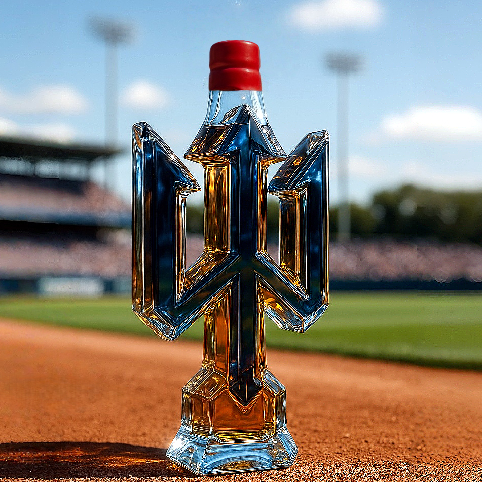 ⚓Seattle Mariners Trident Whiskey Bottle