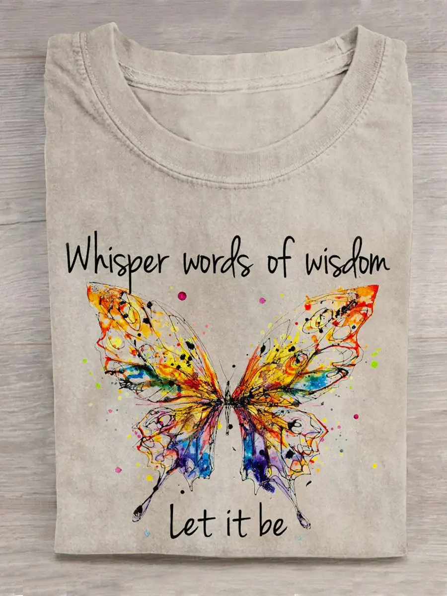 Whisper Words Of Wisdom Let It Be Art Print Casual T-shirt