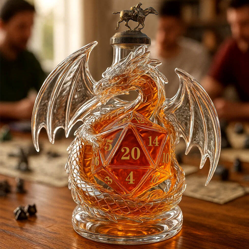 Dice Guardian Dragon Whiskey Bottle