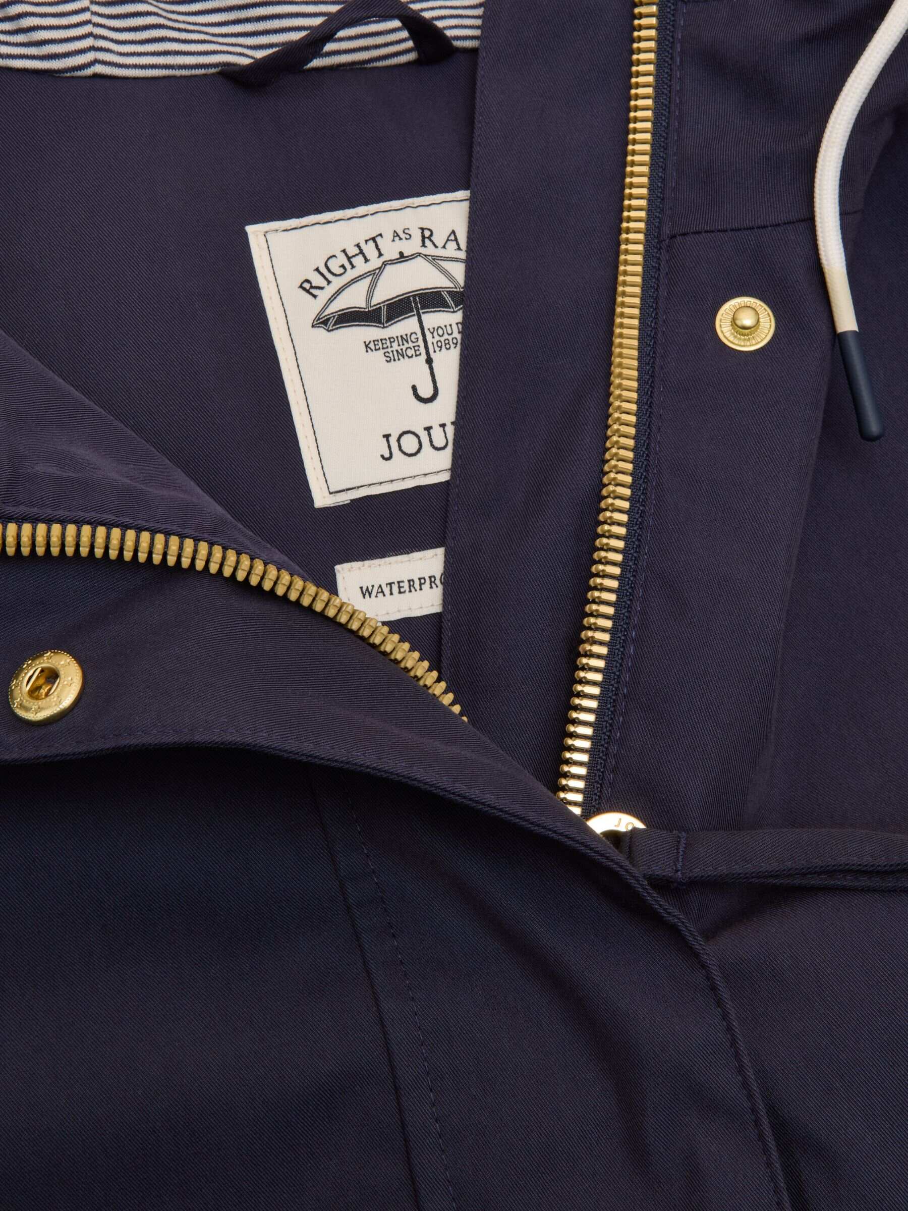 Waterproof Navy Raincoat with Hood