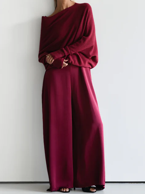 🔥Summer Arrivals🌟Minimalist Cozy Irregular Sweater And Jumpsuit Set