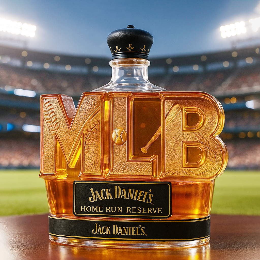 Major League Baseball Whiskey Bottle