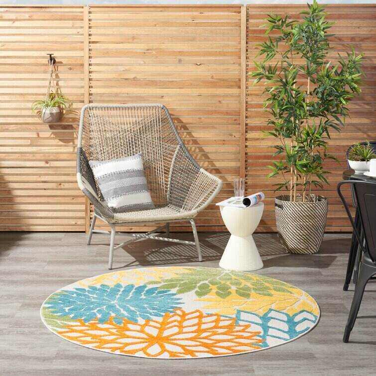 Miraloma Green/Red/Orange Indoor/Outdoor Rug