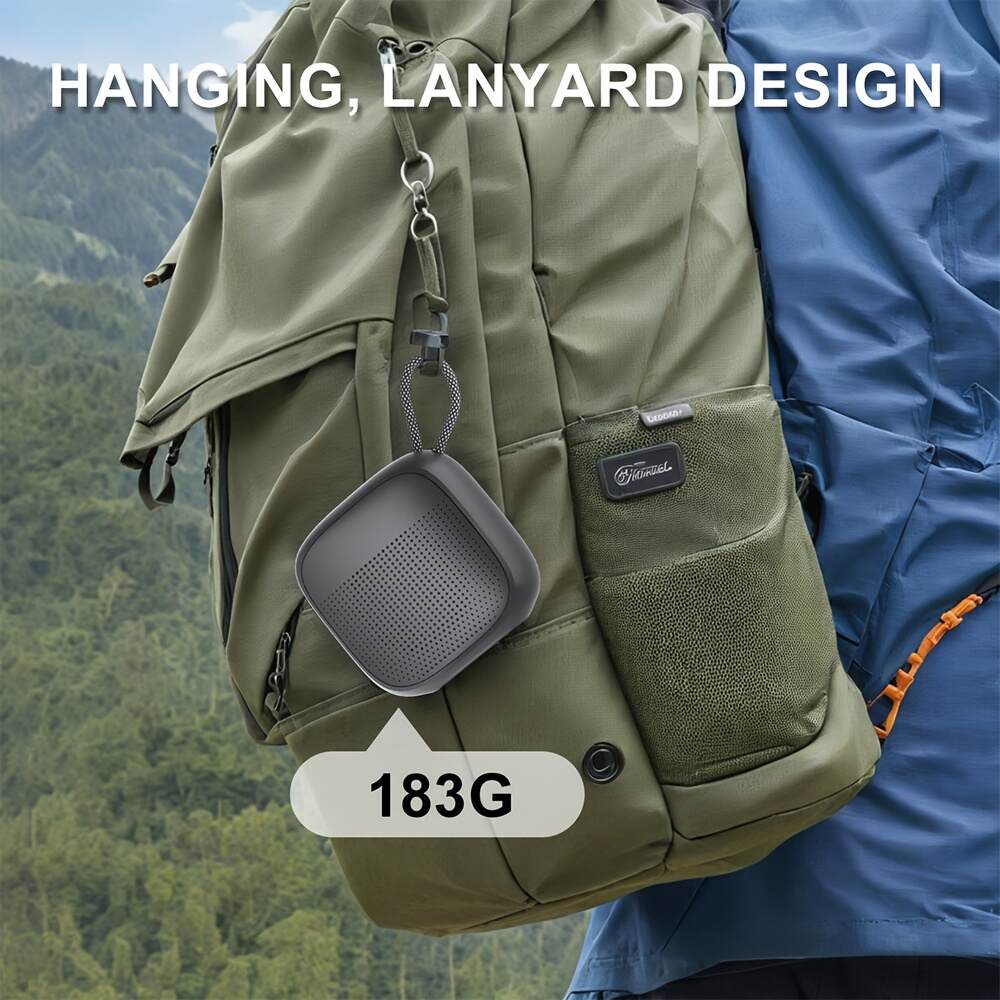 [Portable Wireless Speaker] Portable Wireless Speaker | TWS Stereo, Automatic Call Cut-Off, Private Protection, FM Radio, TF Card, USB, Type-C Charging, Convenient Lanyard, Suitable for Birthday Gifts or Outdoor Camping
