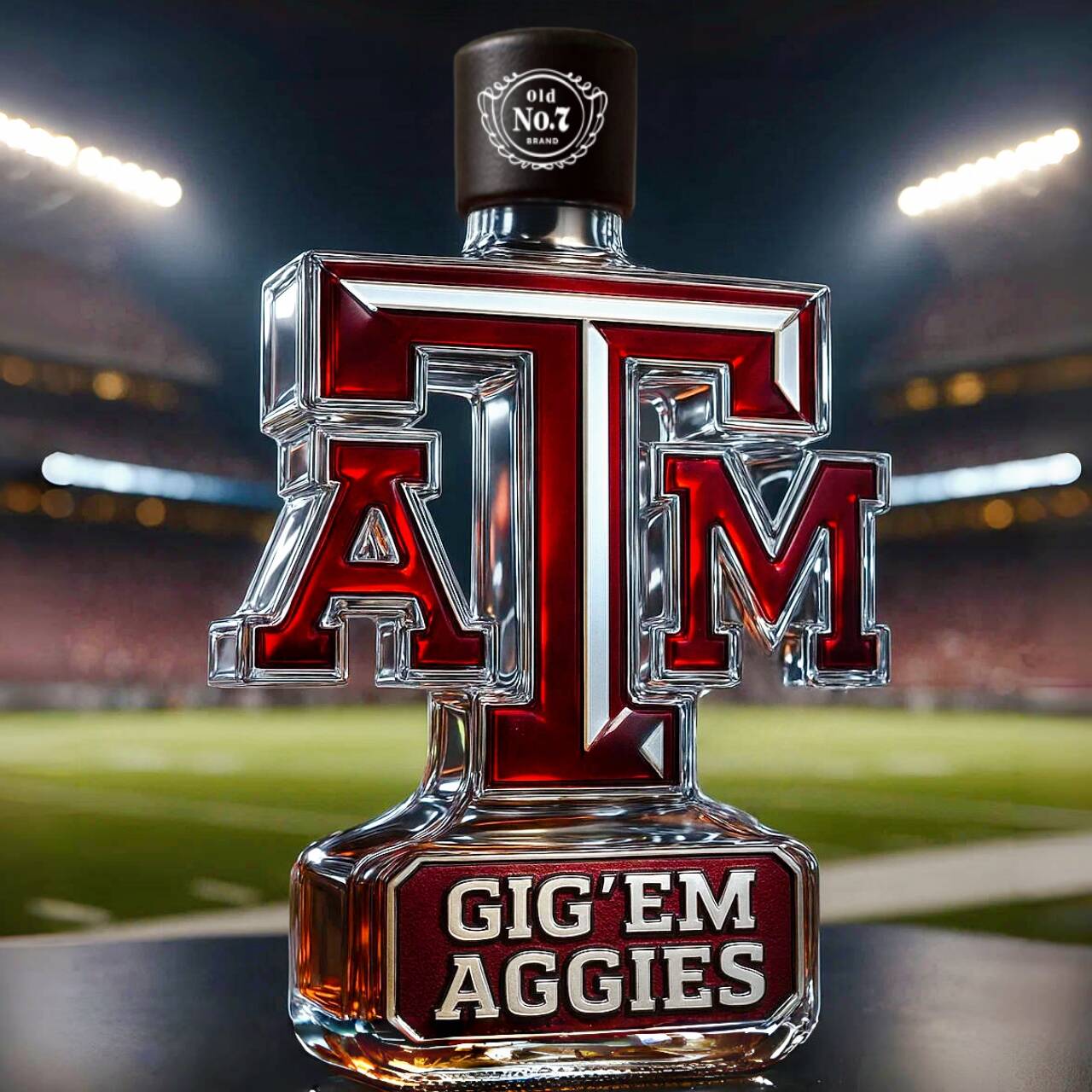 Texas A&M Aggies Whiskey Bottle