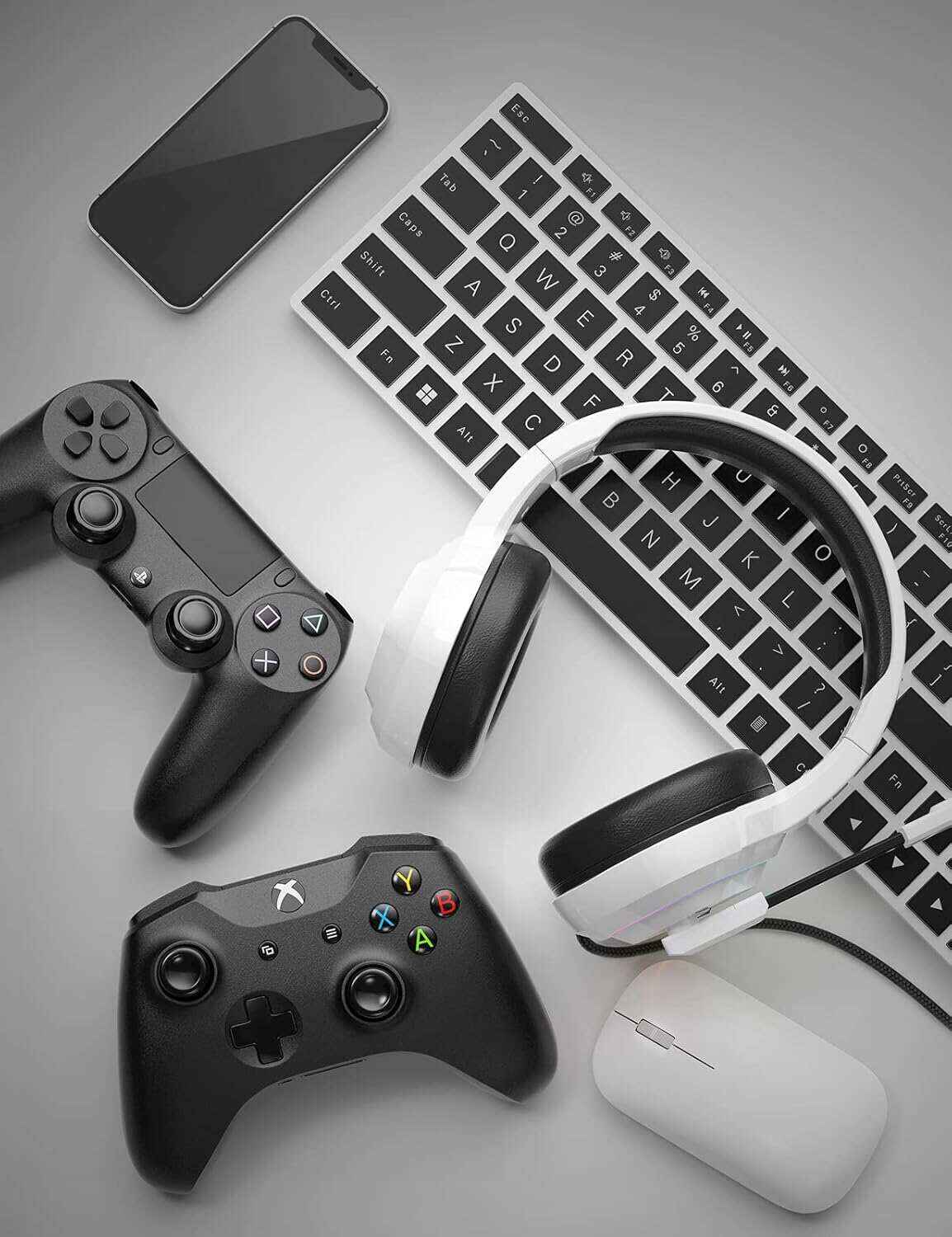 ZIUMIER Z66 Gaming Headset, Wired, Over-Ear, Noise Cancelling Mic, RGB Light, Stereo Surround Sound, Compatible with PS4, PS5, Xbox One, Laptop (Green)