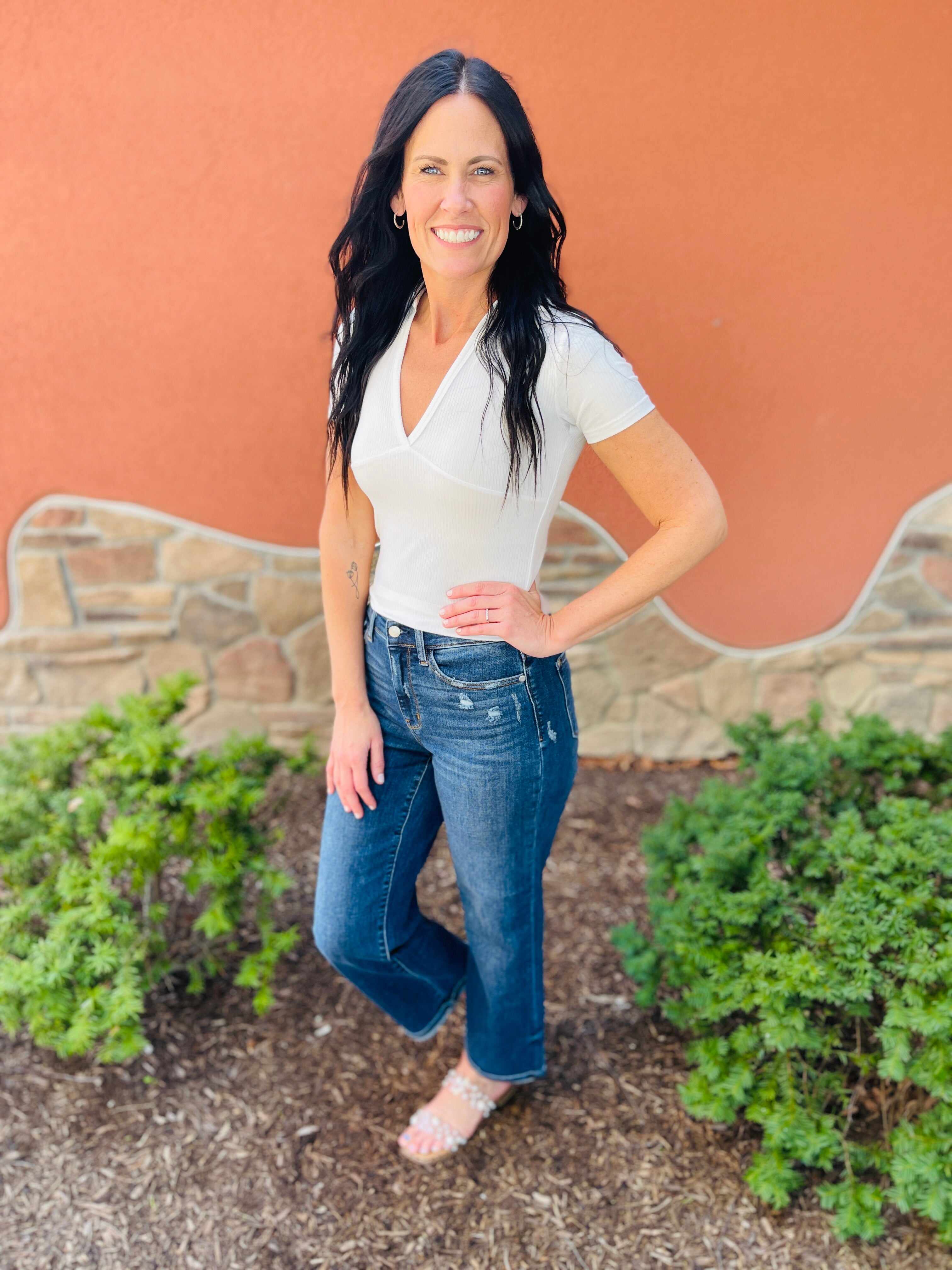 REG/CURVY No Bad Days Cropped Wide Leg Jeans