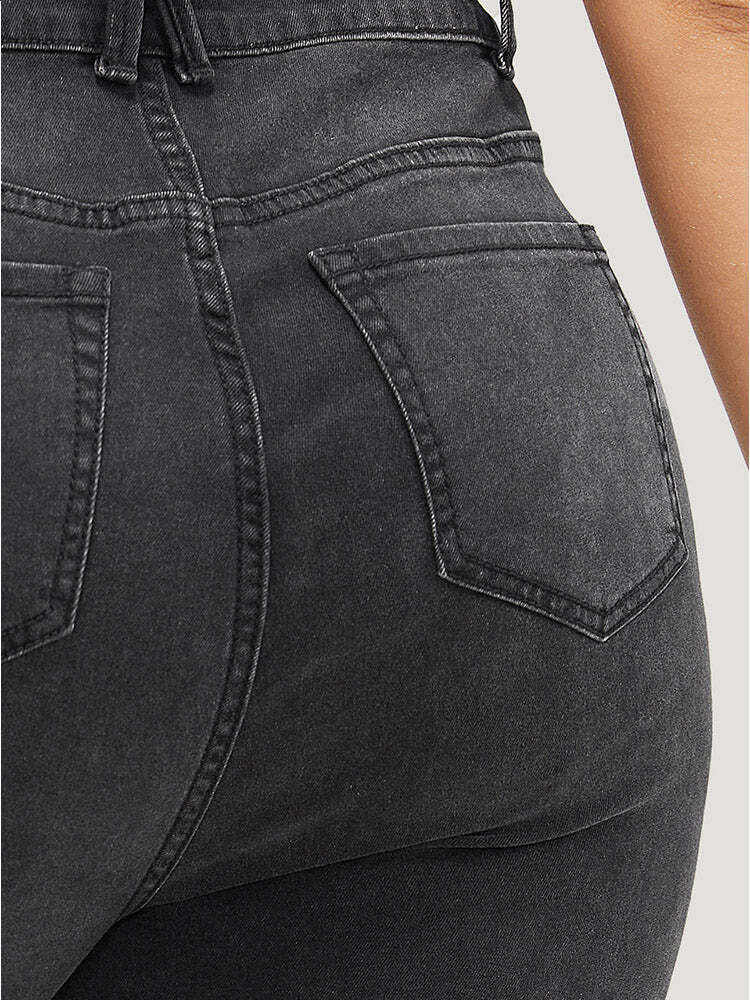 Skinny Very Stretchy High Rise Black Wash Jeans