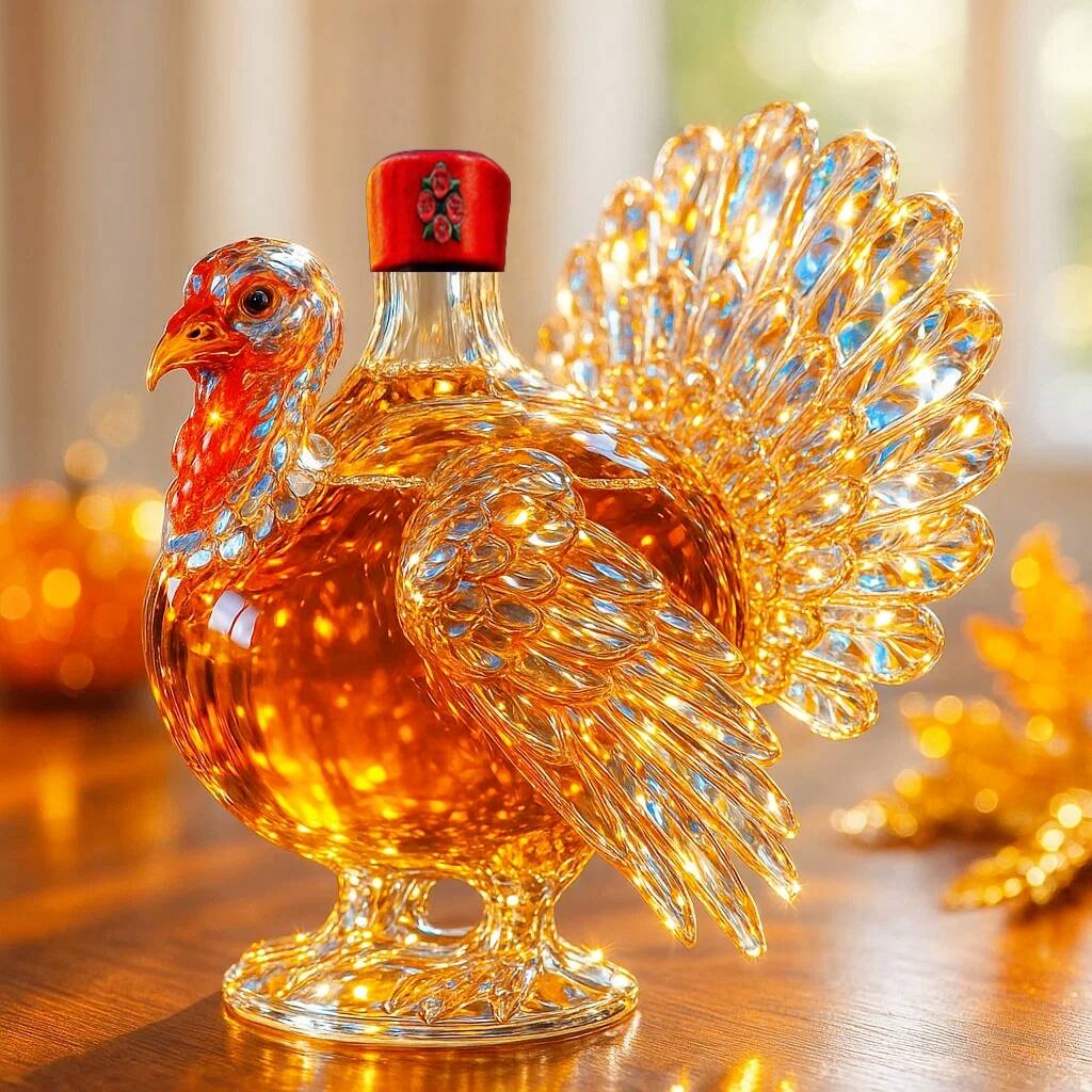 2025 Thanksgiving Turkey Whiskey Bottle