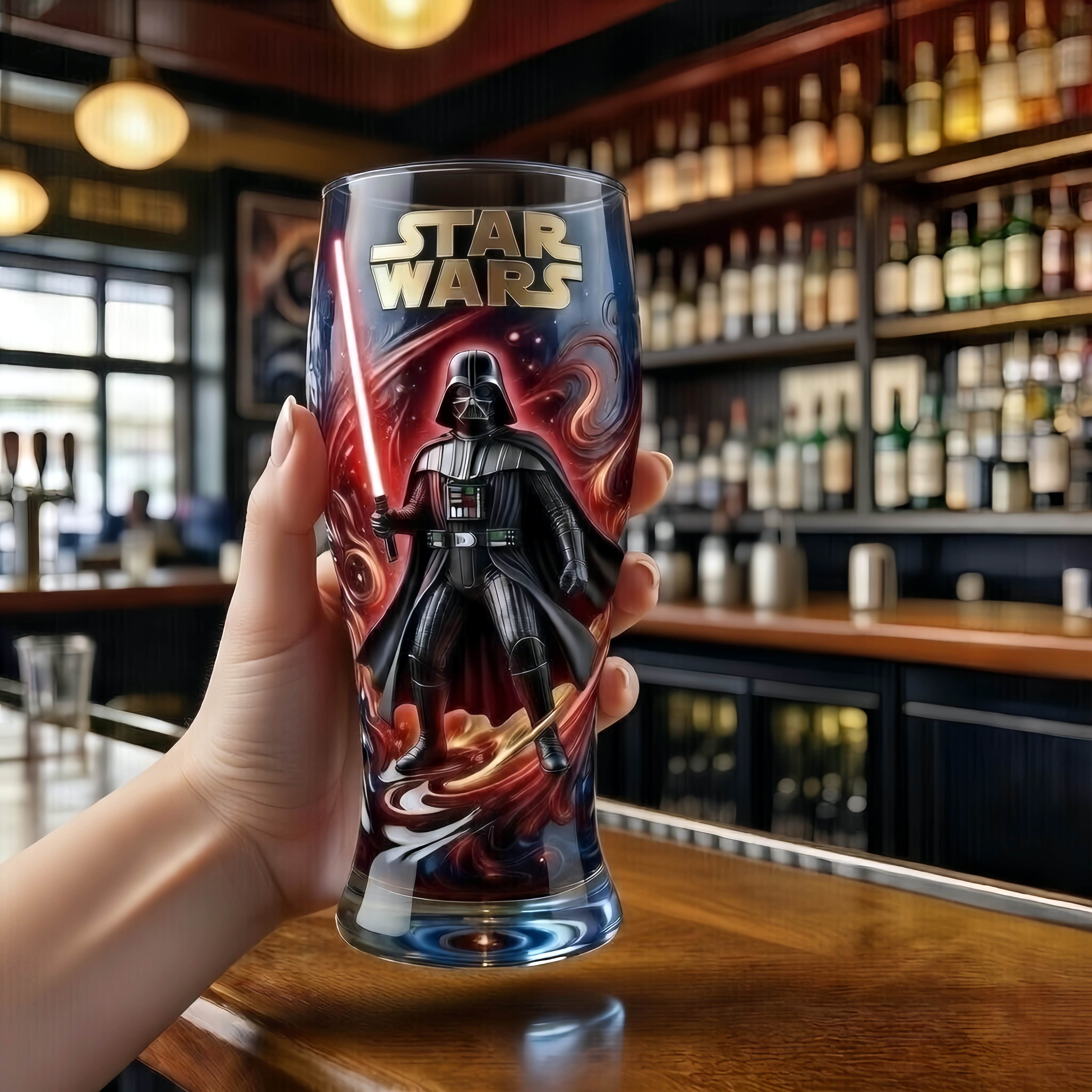 ⚔️🌌 STAR WARS – Darth Vader 50th Anniversary Commemorative Glass (1977–2027)