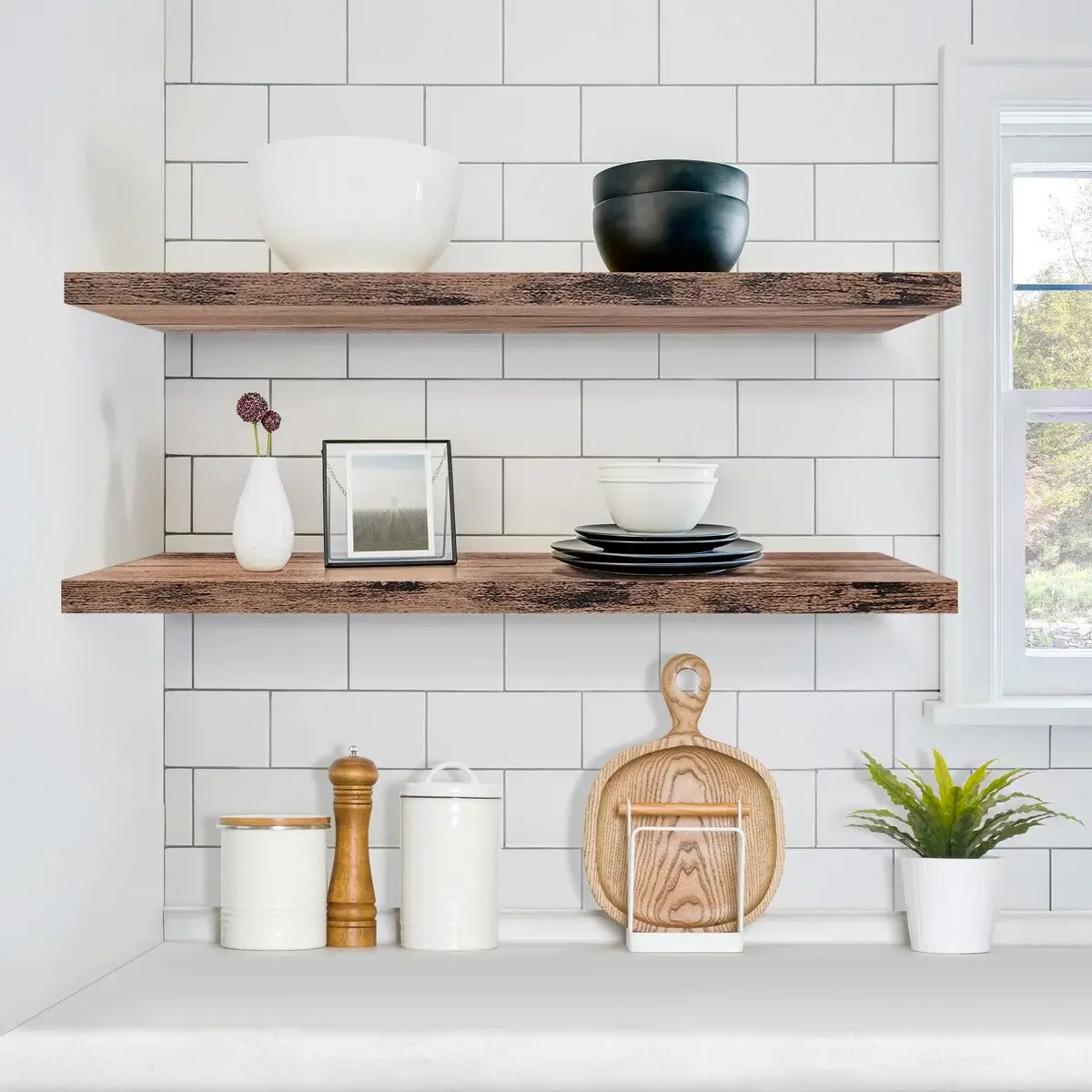 Sorbus Long Floating Shelves for Wall Set of 2 - 35