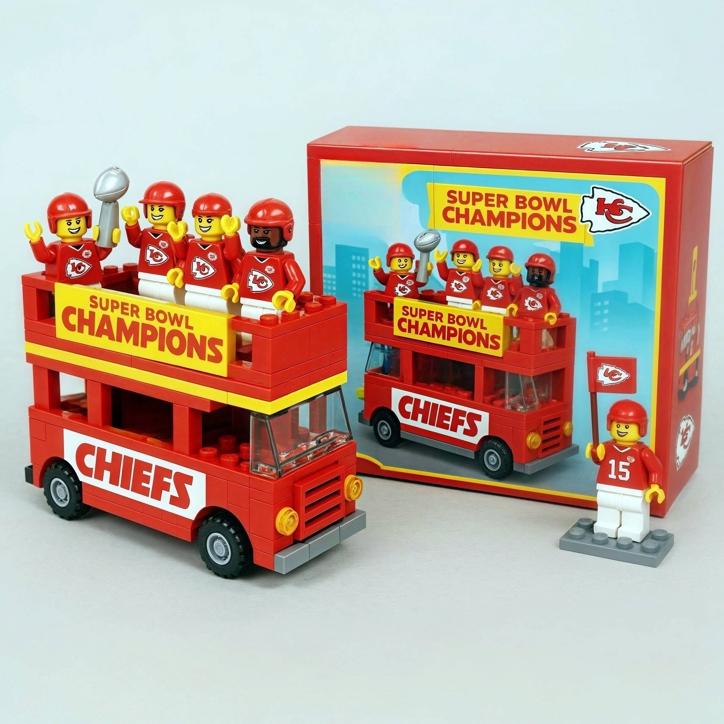 🏈🏆NFL Victory Parade Car Brick Set