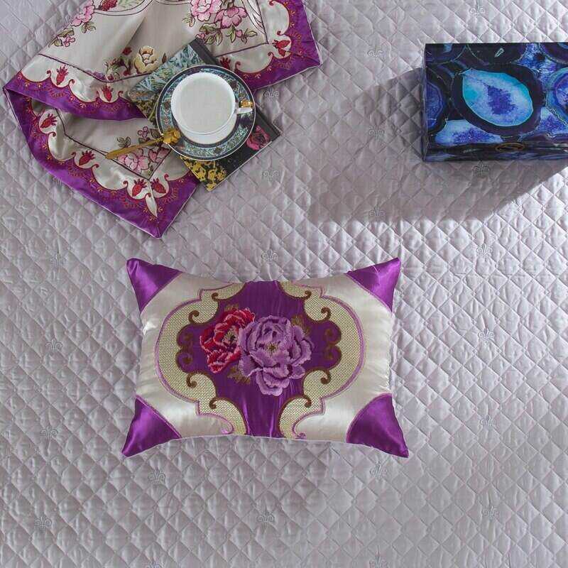 Kaleyra Silver Golden Silk Satin Cotton Duvet Cover Set